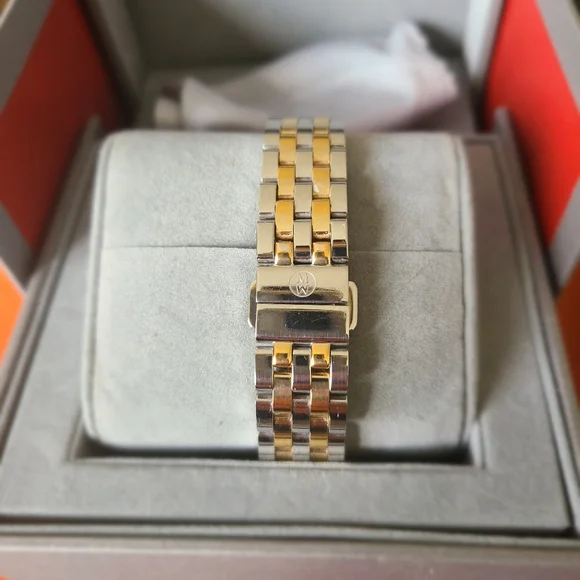 NEW Michele Urban Mini Matinee Two Tone Gold Silver Watch MW02A01C5107 - Picture 3 of 8